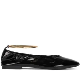 JEFFREY CAMPBELL TIPPY-TOE BLACK FLATS